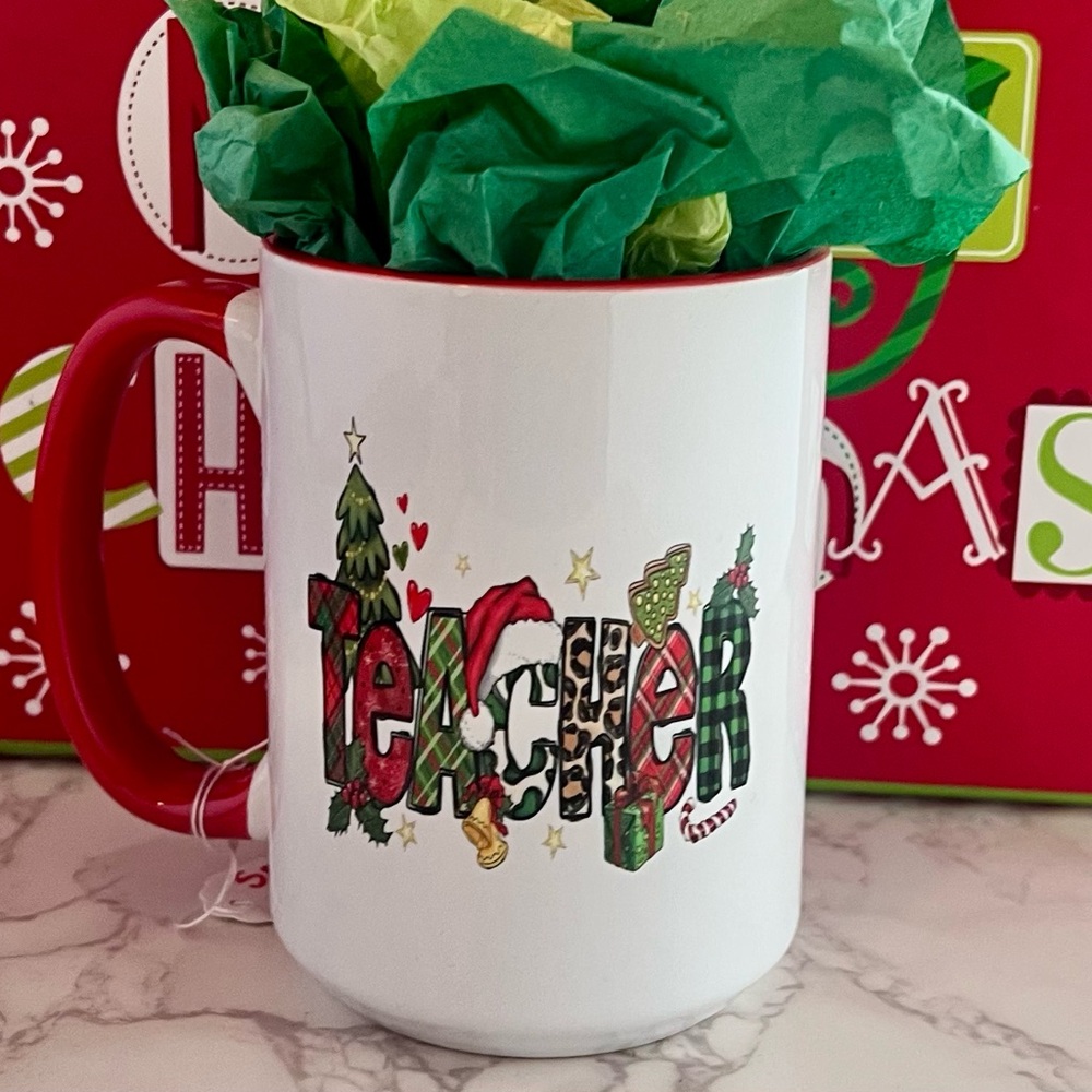 Christmas Teacher Coffee Mug Holiday Gift